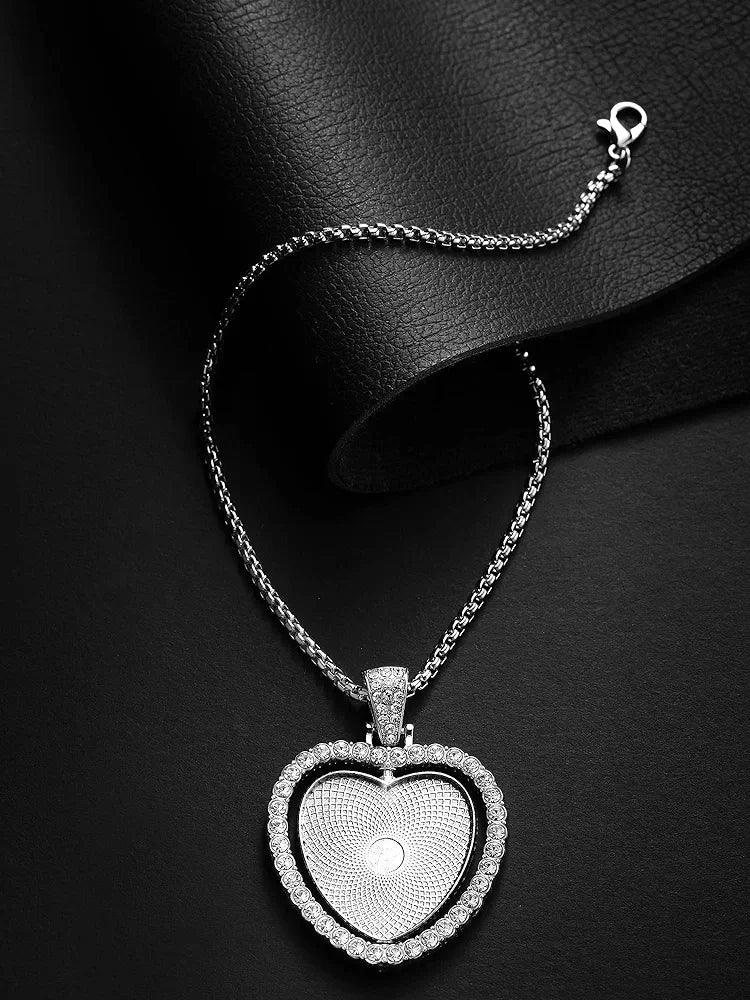 Double Photo Heart Pendant by Luxe-Custom-Designer