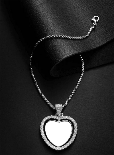 Double Photo Heart Pendant by Luxe-Custom-Designer
