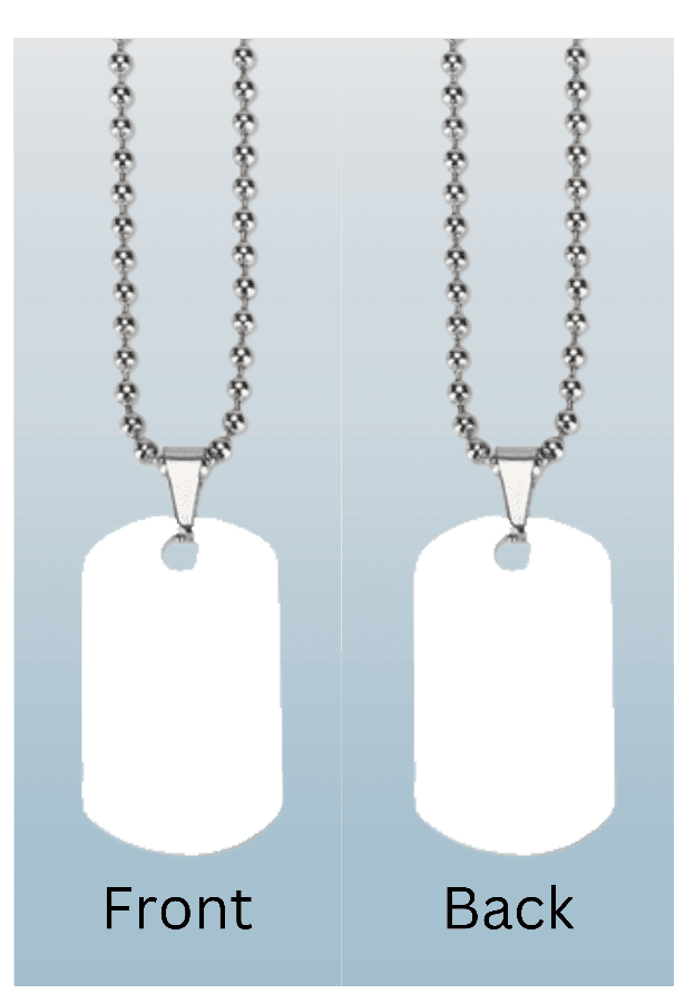 Double Sided Dogtag Photo Necklace by Luxe-Custom-Designer