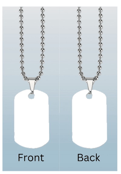 Double Sided Dogtag Photo Necklace by Luxe-Custom-Designer