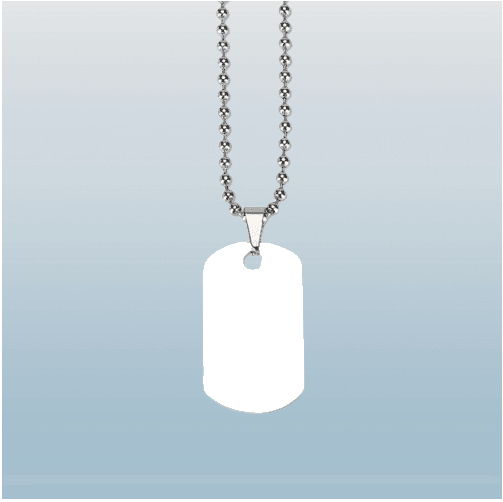 Double Sided Dogtag Photo Necklace by Luxe-Custom-Designer