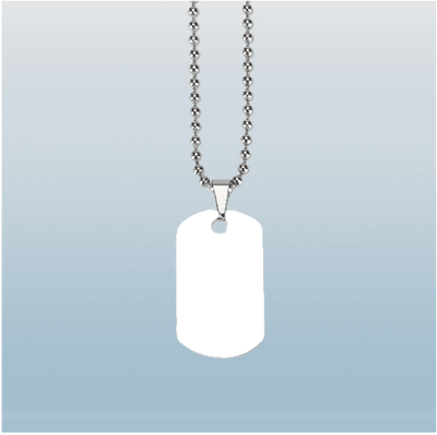 Double Sided Dogtag Photo Necklace by Luxe-Custom-Designer