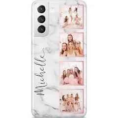 Galaxy S21 Rubber Case - White Durable Protection by Luxe-Custom-Designer