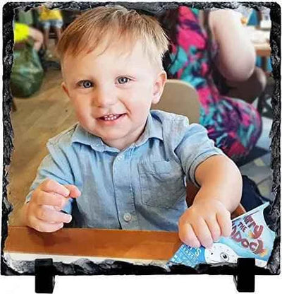Gloss Photo Slate - Square 19cm x 19cm Single Photo by Luxe-Custom-Designer