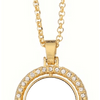 Gold Double Photo Pendant Necklace by Luxe-Custom-Designer