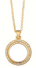Gold Double Photo Pendant Necklace by Luxe Sensational