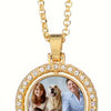 Gold Double Photo Pendant Necklace by Luxe-Custom-Designer