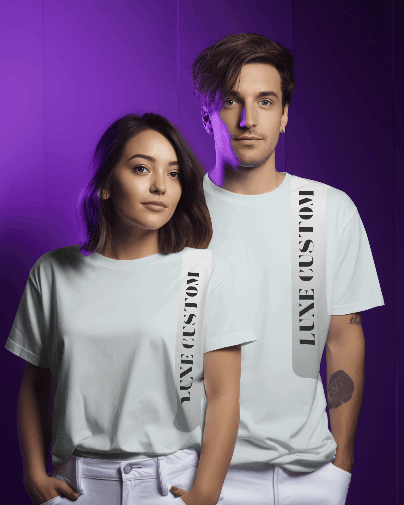 Gradient WHI T Shirt for Stylish Everyday Wear by Luxe-Custom-Designer