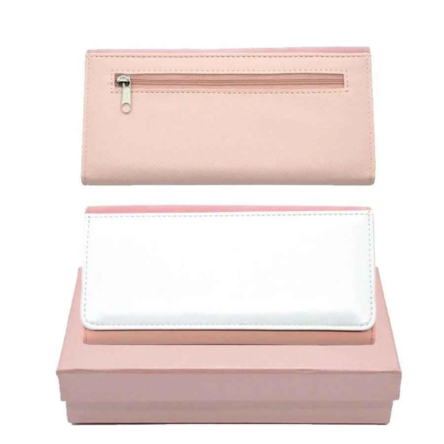 Large Leather Purse Pink with Gift Box by Luxe-Custom-Designer