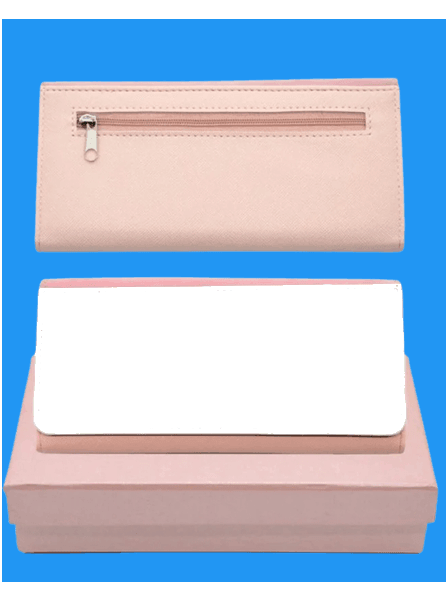 Large Leather Purse Pink with Gift Box by Luxe-Custom-Designer