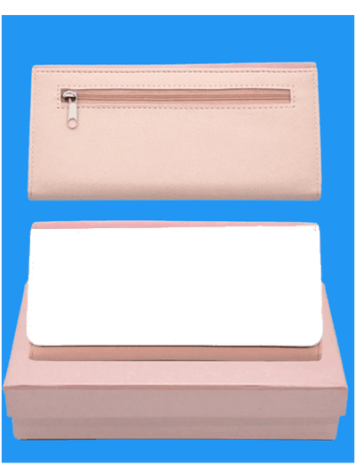 Large Leather Purse Pink with Gift Box by Luxe-Custom-Designer