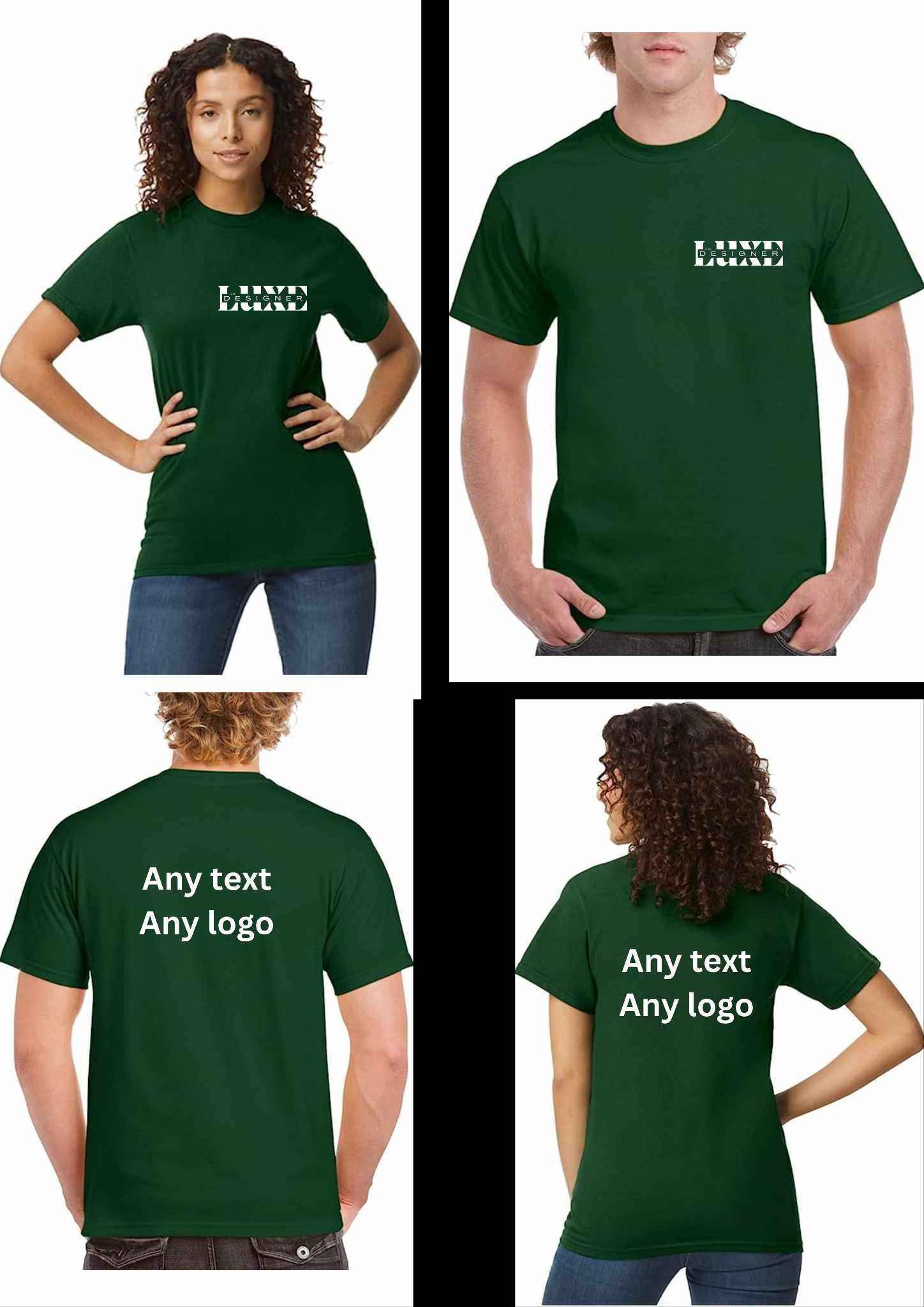 Men's Green T-Shirt by Luxe-Custom-Designer