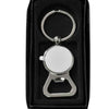 Metal silver circle keyring by Luxe-Custom-Designer