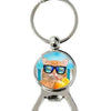 Metal silver circle keyring by Luxe-Custom-Designer