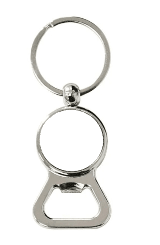 Metal silver circle keyring by Luxe-Custom-Designer