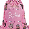 Personalised Drawstring Backpack, Gym Rucksack, School Sport Bag, PE Kit Bag by Luxe-Custom-Designer
