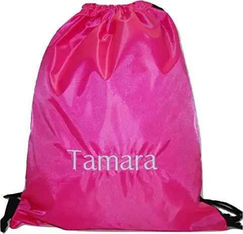 Personalised Drawstring Backpack, Gym Rucksack, School Sport Bag, PE Kit Bag by Luxe-Custom-Designer