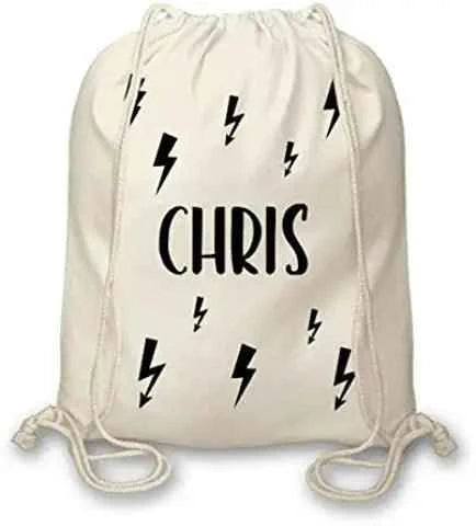 Personalised Drawstring Backpack, Gym Rucksack, School Sport Bag, PE Kit Bag by Luxe-Custom-Designer