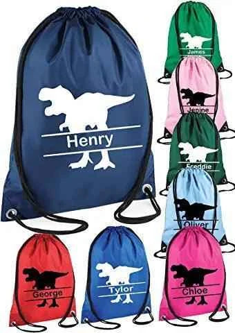 Personalised Drawstring Backpack, Gym Rucksack, School Sport Bag, PE Kit Bag by Luxe-Custom-Designer