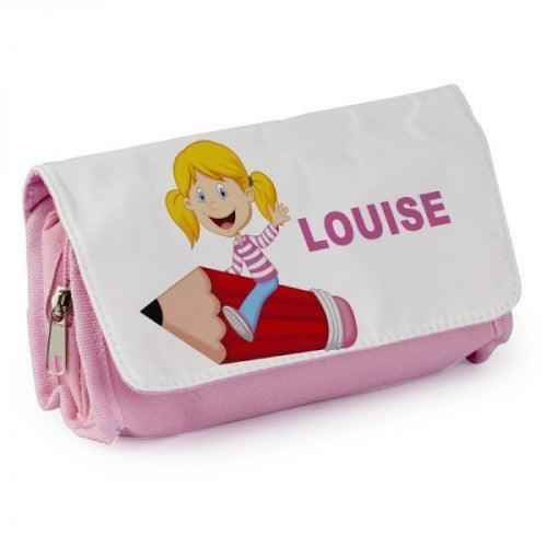 Personalised Pencil Case Bag - Pink by Luxe-Custom-Designer