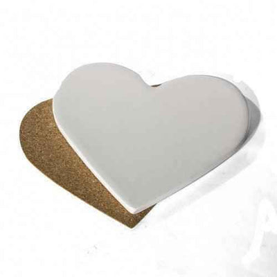 Photo 4" Ceramic Heart Coasters by Luxe-Custom-Designer