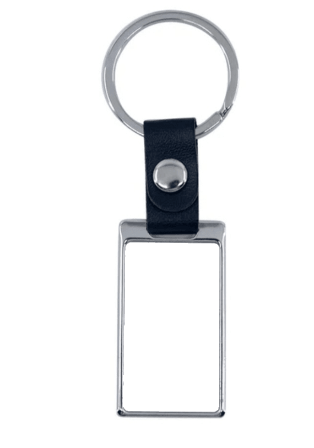 Rectangle metal keyring by Luxe-Custom-Designer