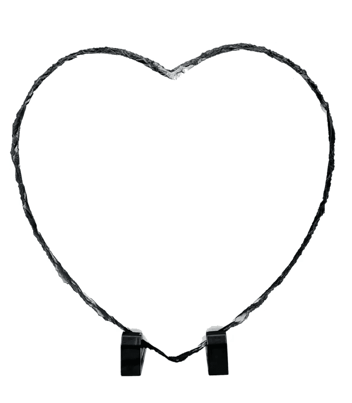 Rock Photo Slate - Heart Small 13.5cm by 13.5 cm by Luxe-Custom-Designer