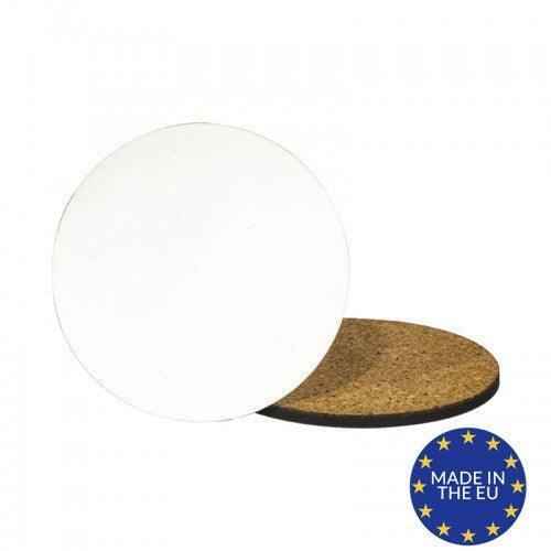 Round MDF Coaster With Cork by Luxe-Custom-Designer