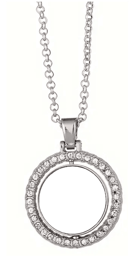 Silver Double Photo Pendant Necklace by Luxe-Custom-Designer