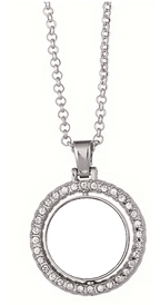Silver Double Photo Pendant Necklace by Luxe Sensational