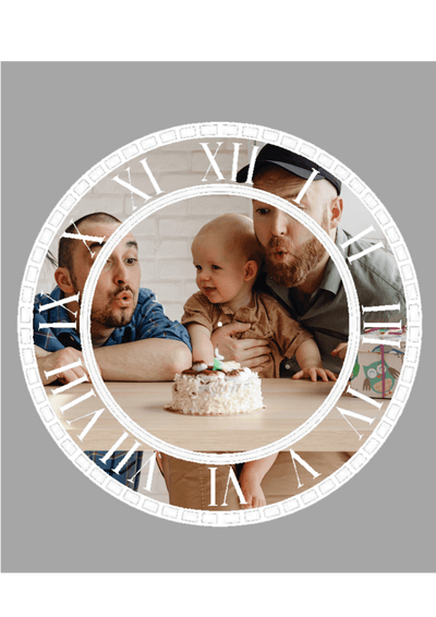 Single photo clock 20cm by Luxe-Custom-Designer