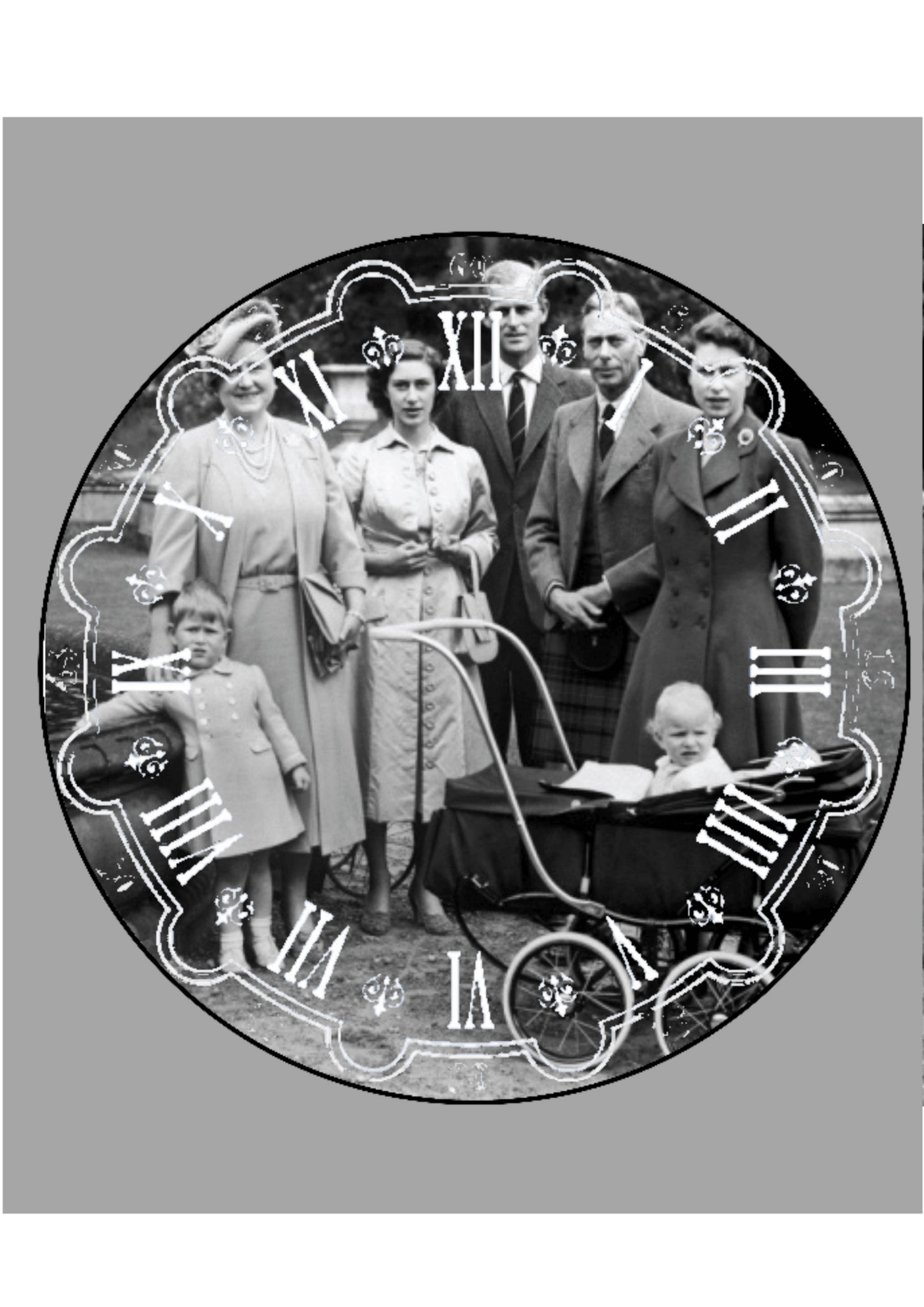 Single photo clock 20cm by Luxe-Custom-Designer