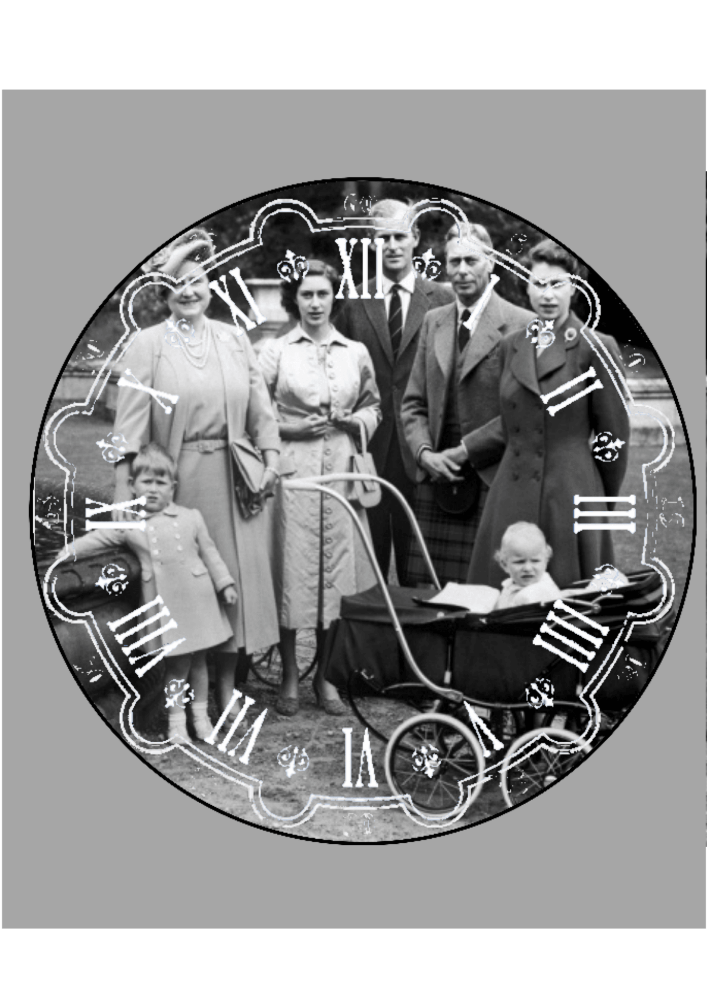 Single photo clock 20cm by Luxe-Custom-Designer