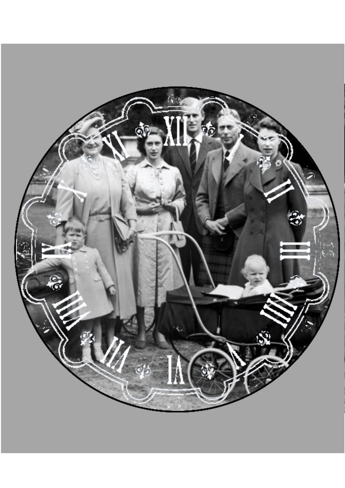 Single photo clock 20cm by Luxe-Custom-Designer