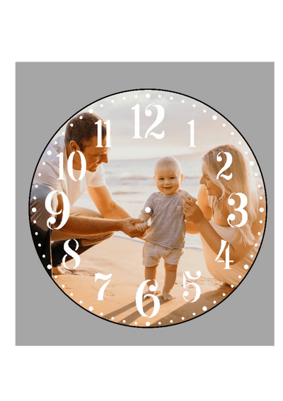 Single photo clock 20cm by Luxe-Custom-Designer