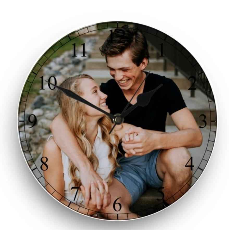 Single photo clock 20cm by Luxe-Custom-Designer