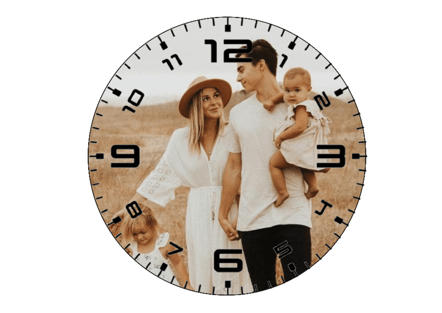 Single photo clock 20cm by Luxe-Custom-Designer