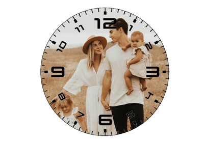 Single photo clock 20cm by Luxe-Custom-Designer
