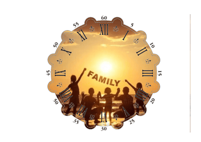 Single photo clock 20cm by Luxe-Custom-Designer