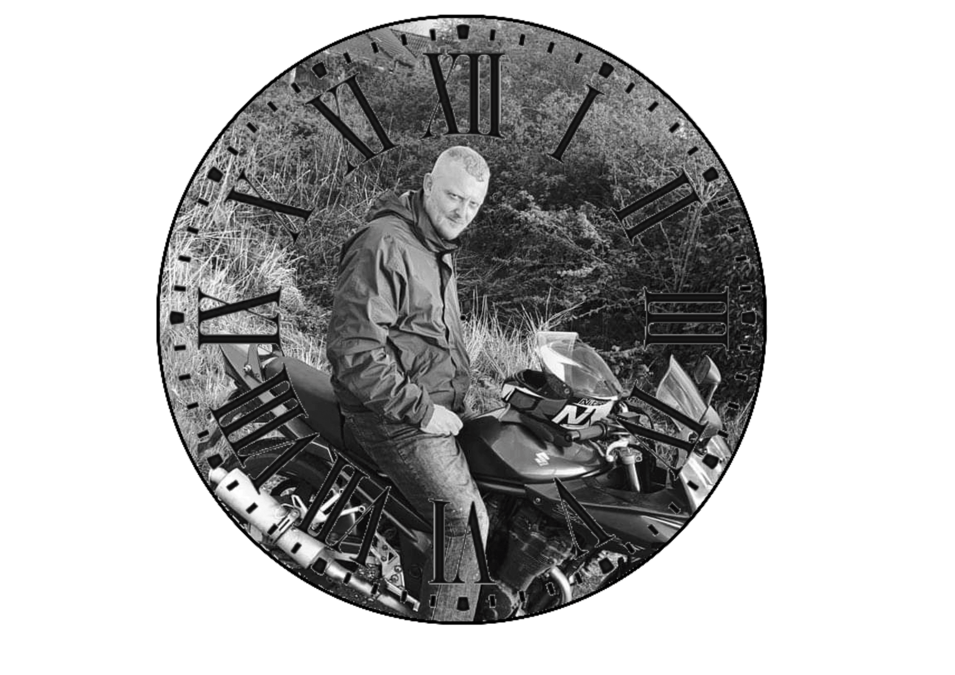 Single photo clock 20cm by Luxe-Custom-Designer