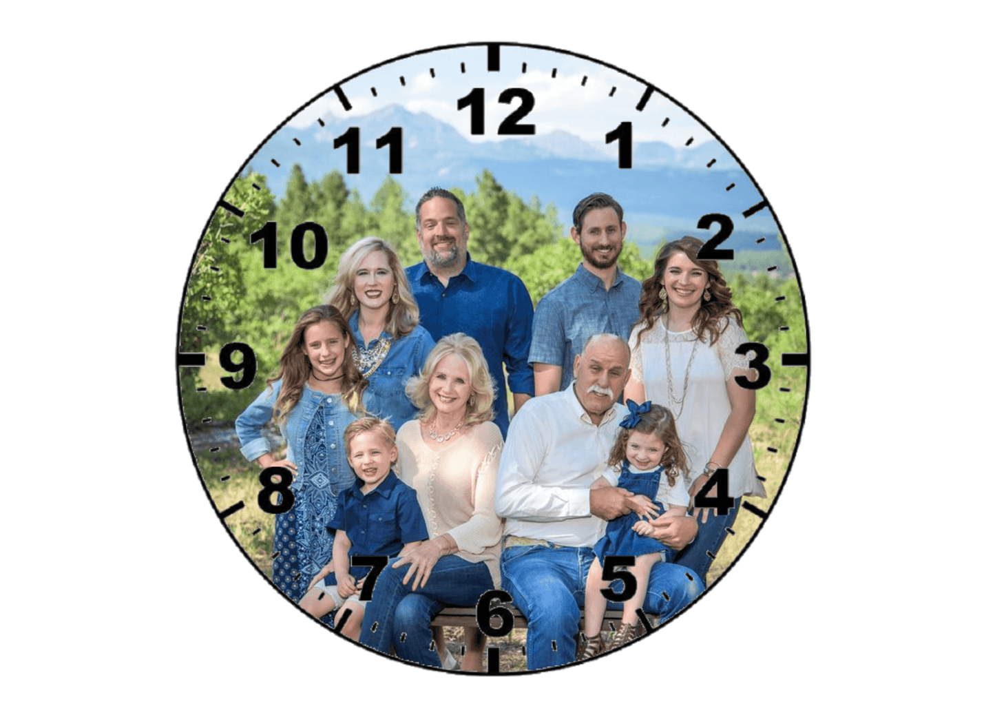 Single photo clock 20cm by Luxe-Custom-Designer