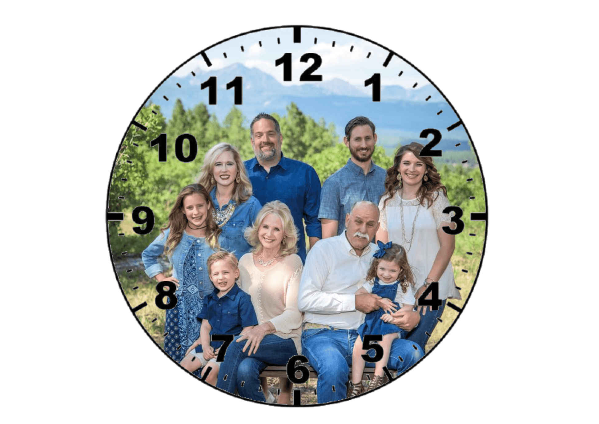 Single photo clock 20cm by Luxe-Custom-Designer