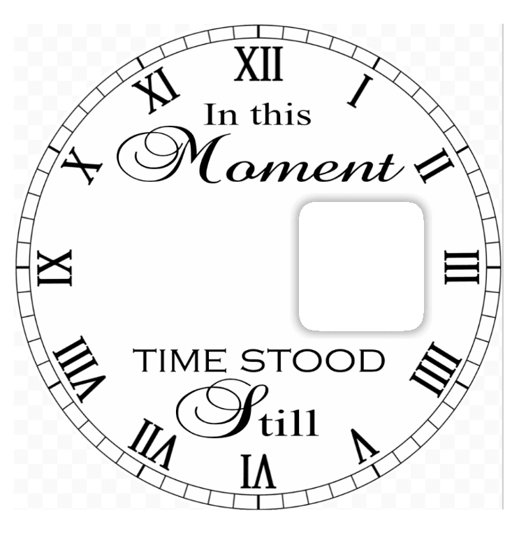 Single photo clock 20cm by Luxe-Custom-Designer