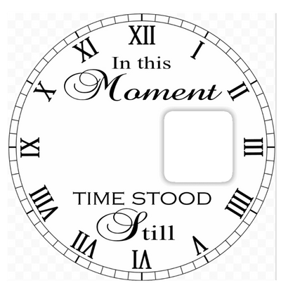 Single photo clock 20cm by Luxe-Custom-Designer