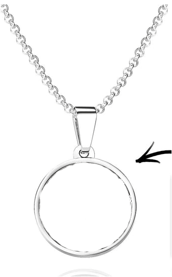 Single Photo Pendant Silver by Luxe-Custom-Designer