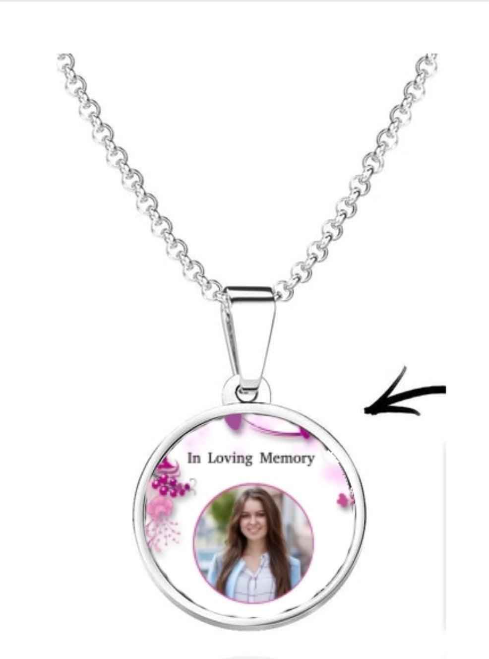 Single Photo Pendant Silver by Luxe-Custom-Designer