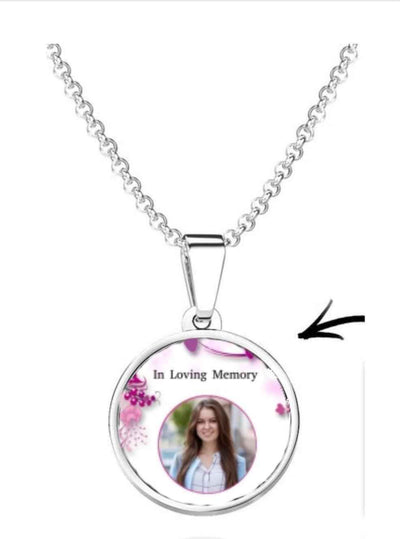 Single Photo Pendant Silver by Luxe-Custom-Designer
