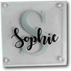 Square Glass Personalised Coasters by Luxe-Custom-Designer