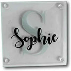 Square Glass Personalised Coasters by Luxe Sensational