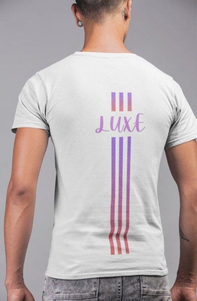 Triple Vertical Luxe T-Shirt by Luxe-Custom-Designer